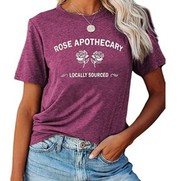Rose Apothecary Locally Sourced Rose T Shirt Schitt's Creek Size Small - Picture 1 of 6